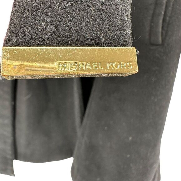 Michael Kors Walker Coat Black Wool Blend Belted Womens Size Small Classic Coat - Picture 9 of 14